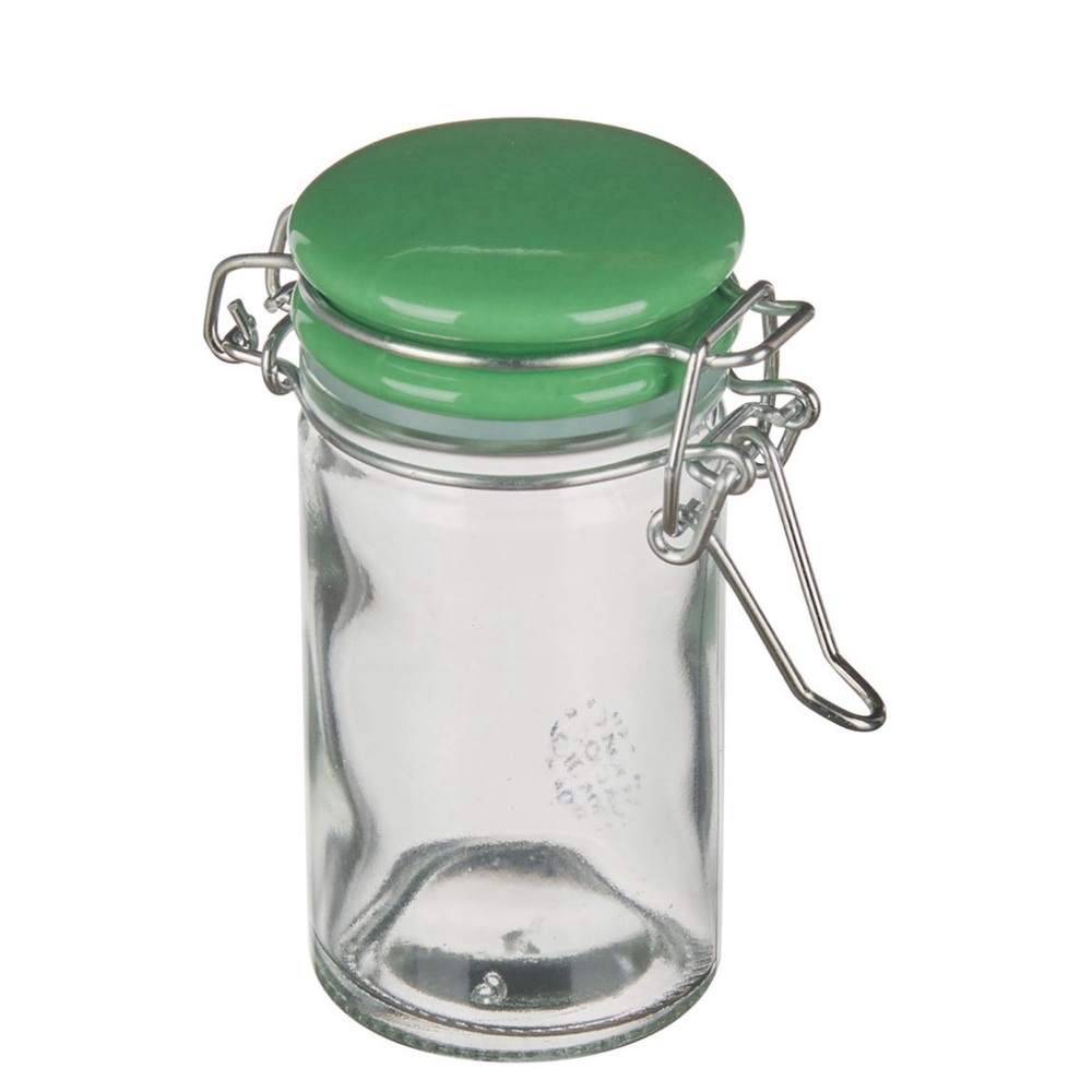 Glass Canister with Spring Lid